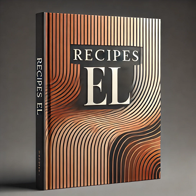 DALL·E 2024 12 15 16.03.49 a highly professional book cover with a modern and elegant design. The background features a striped orange and brown pattern sleek and visually stri