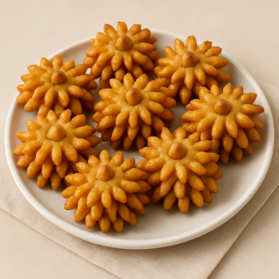 Honey Flower Pastries Recipe – Traditional Golden Pastries Shaped Like Flowers