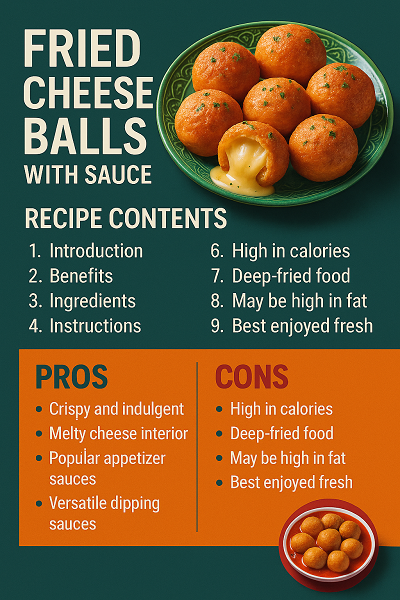 Fried balls with sauce: Crunchy Exterior, Melty Interior 4 909 1