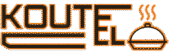 KOUTE EL logo with modern black and orange typography and a steaming dish icon, representing culinary expertise.
