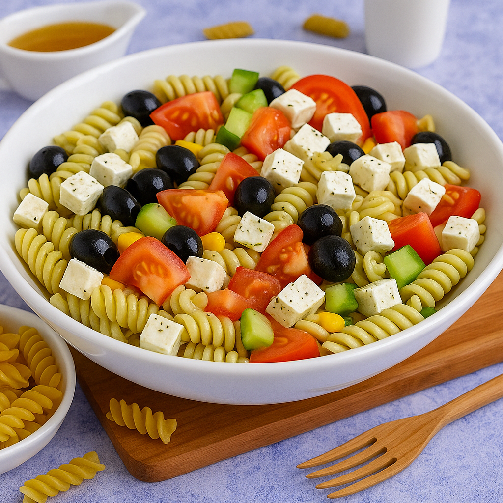 healthy Mediterranean pasta salad recipe & Olives – Light, Fresh & Healthy.5 3 7 3