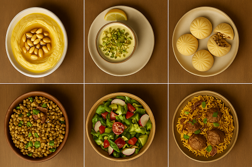 Homepage gluten free Arabic recipes ideas collage with diverse Middle Eastern gluten free dishes.