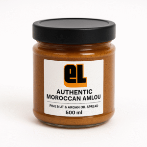 organic energy booster blend Authentic Moroccan Amlou pine nut and argan oil spread 500 ml glass jar