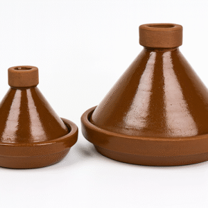 Authentic Moroccan clay tagine in large and small sizes for traditional cooking