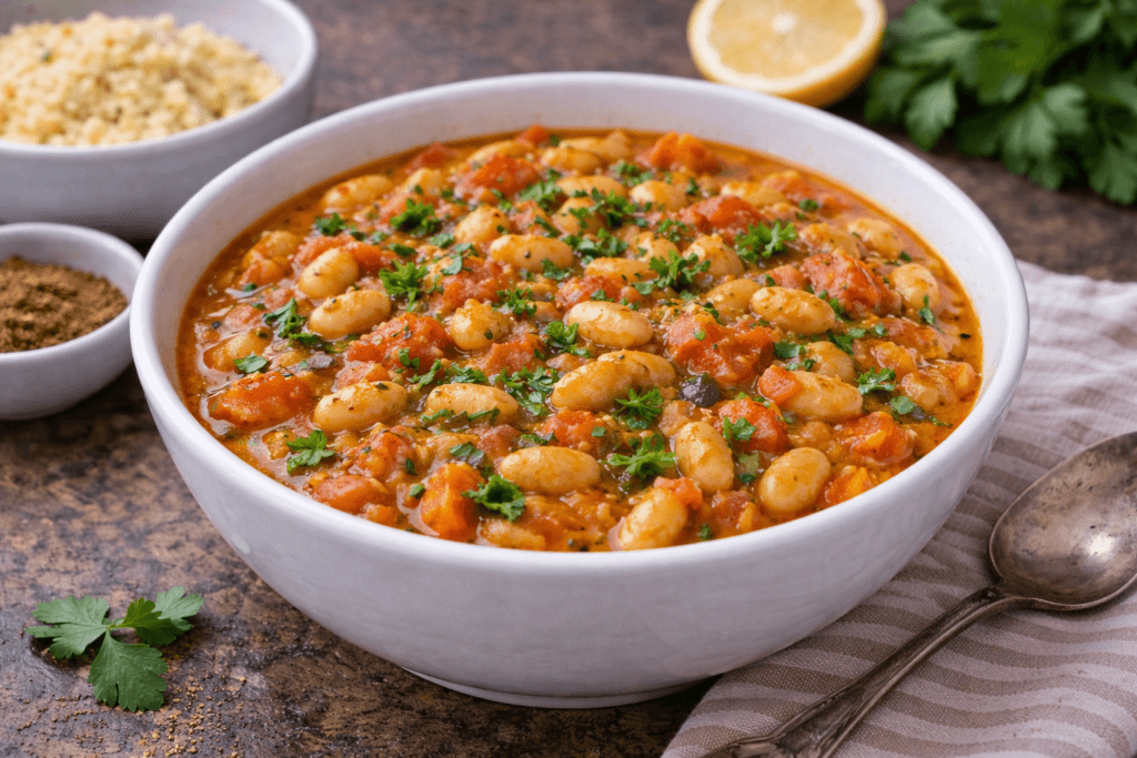 Moroccan yogurt topped with dates nuts and honey